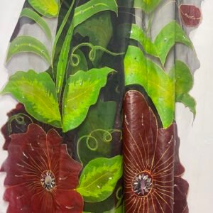 gulbahar — hand painted organza dupatta | shehzadi amanat couture by emae